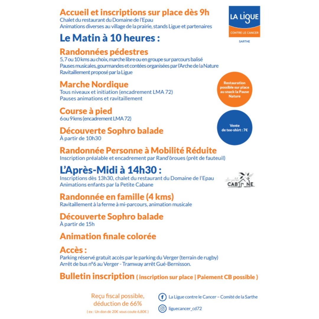 Dans moins de 50 jours, c'est Tous en Marche contre le Cancer ! On compte sur votre présence !