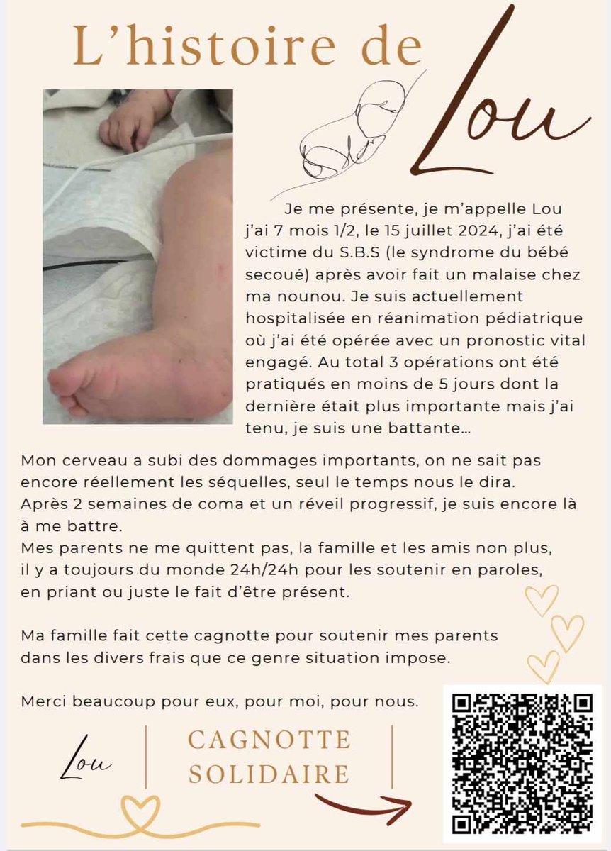 NastyTom_'s tweet photo. ⚠️ Une fois n'est pas coutume, je déroge à ma ligne éditoriale pour vous partager l'histoire bouleversante de Lou, dont le papa est un fervent supporter ciel et marine, et qui a été victime du syndrome du bébé secoué.

[1/4] https://t.co/0NWER2R464