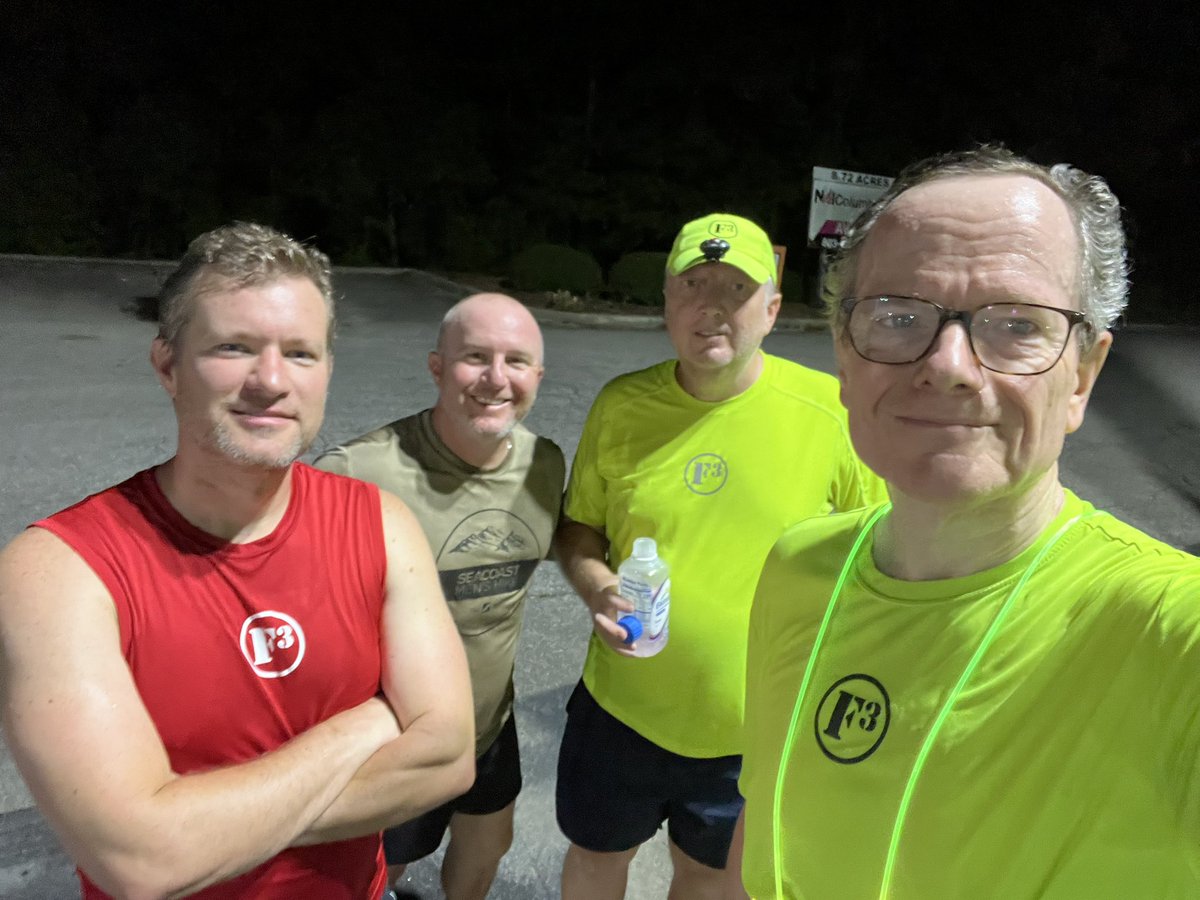 PalmettoScot's tweet photo. 4 PAX post @F3Swagger for some Monday miles under a brilliant moon. 

@F3LakeMurray https://t.co/JucMIAk56b