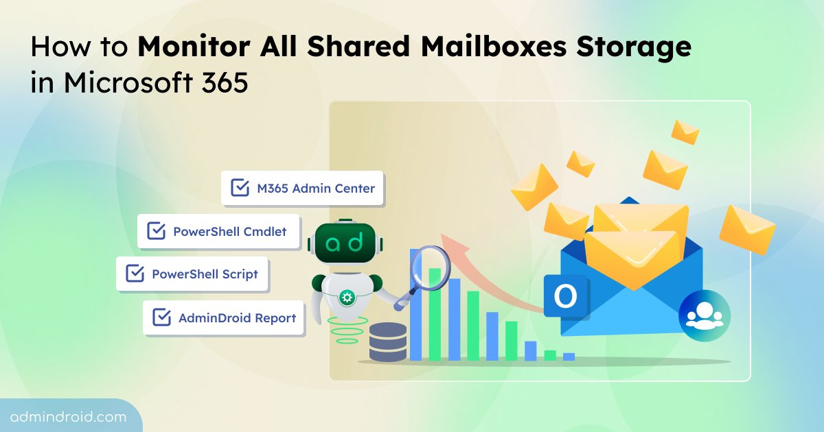 AdmiinDroid's tweet image. Don&apos;t let email bounce-backs disrupt your shared mailbox activities! 

👉Get the Exchange Online shared mailbox size report and optimize your storage effortlessly. 
admindroid.com/how-to-get-sha…

#Microsoft365 #SharedMailboxStorage #SharedMailboxes #AdminDroid #Outlook #ExchangeOnline