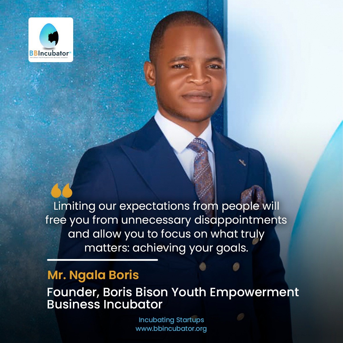 Dear #entrepreneurs, start your week with this powerful reminder from our Founder, <a href="/BorisNgala/">Ngala Boris</a> who believes we should always stay focused on achieving our goals and limiting the expectations we have from people.

Let's achieve our goals this week! 💪🏾💪🏾

#MondayMotivation