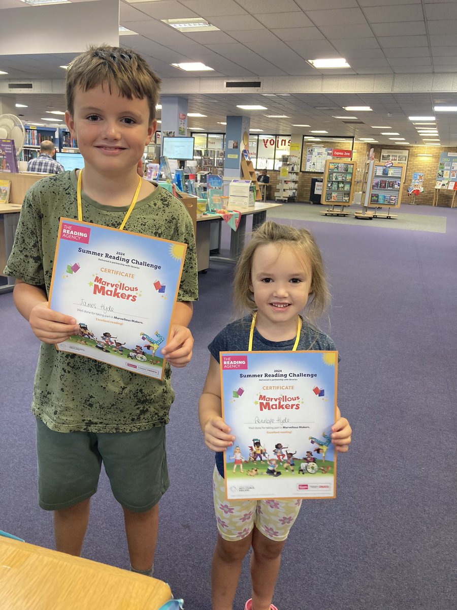 Summer Reading Challenge completed, thanks for the reminder bookmarks  <a href="/HogarthPS/">Hogarth Primary School</a>