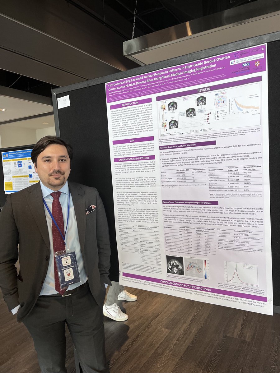 Crispin Lab (@crispinlab) on Twitter photo Our clinical research training fellow <a href="/FuninganaMD/">Gabriel Funingana</a> presented a poster at <a href="/mlforhc/">Machine Learning for Healthcare</a> 2024 this weekend
Gabriel and the group used medical image registration techniques to assess local tumour response patterns in high-grade serous ovarian carcinoma π©»π¬ Our clinical research training fellow <a href="/FuninganaMD/">Gabriel Funingana</a> presented a poster at <a href="/mlforhc/">Machine Learning for Healthcare</a> 2024 this weekend
Gabriel and the group used medical image registration techniques to assess local tumour response patterns in high-grade serous ovarian carcinoma π©»π¬