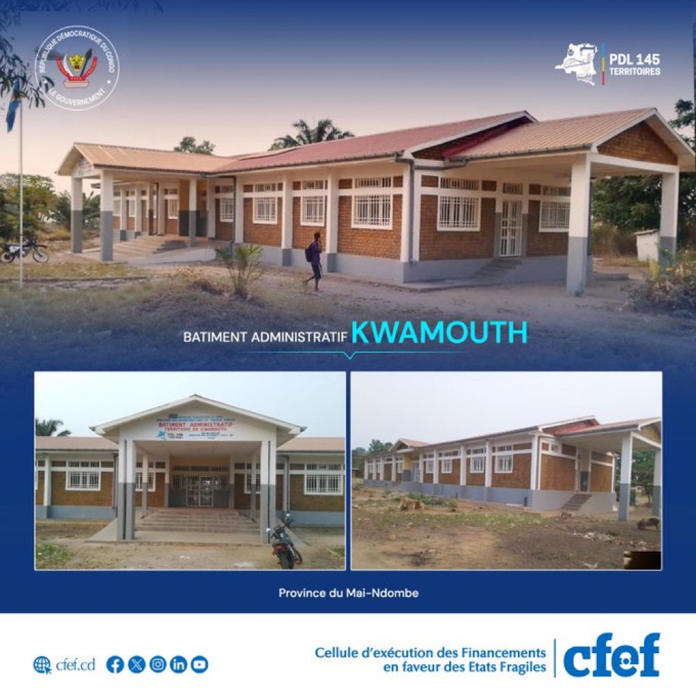 BonheurMuamba4's tweet photo. Nous construisons chez Nous dans le Mai-Ndombe

Après avoir imposé la Paix, le programme du PDL 145 territoires se poursuit dans le territoire de Kwamouth

Le bâtiment administratif, des écoles et des centres de santé sortent de terre https://t.co/Ns0eIE4LSj