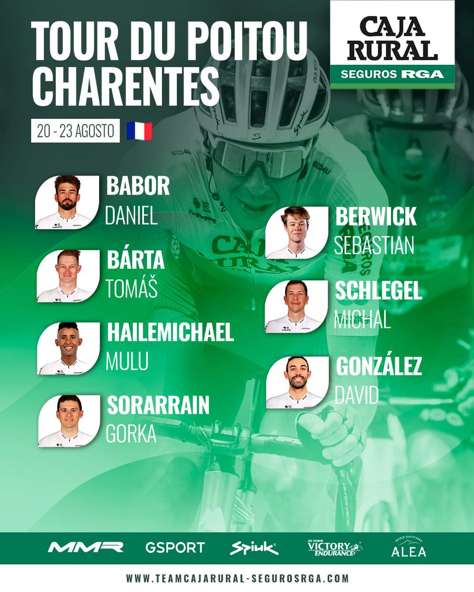 🇫🇷 Las carreras en Francia seguirán esta semana con el @TourPoitouChtes. Cuatro etapas divididas por una larga crono, decisiva en clave general, y tres días en línea nerviosos con opción para los hombres rápidos.

📝 Previa y alineación: bit.ly/3YSmbx8

#SúmateAlVerde 💚