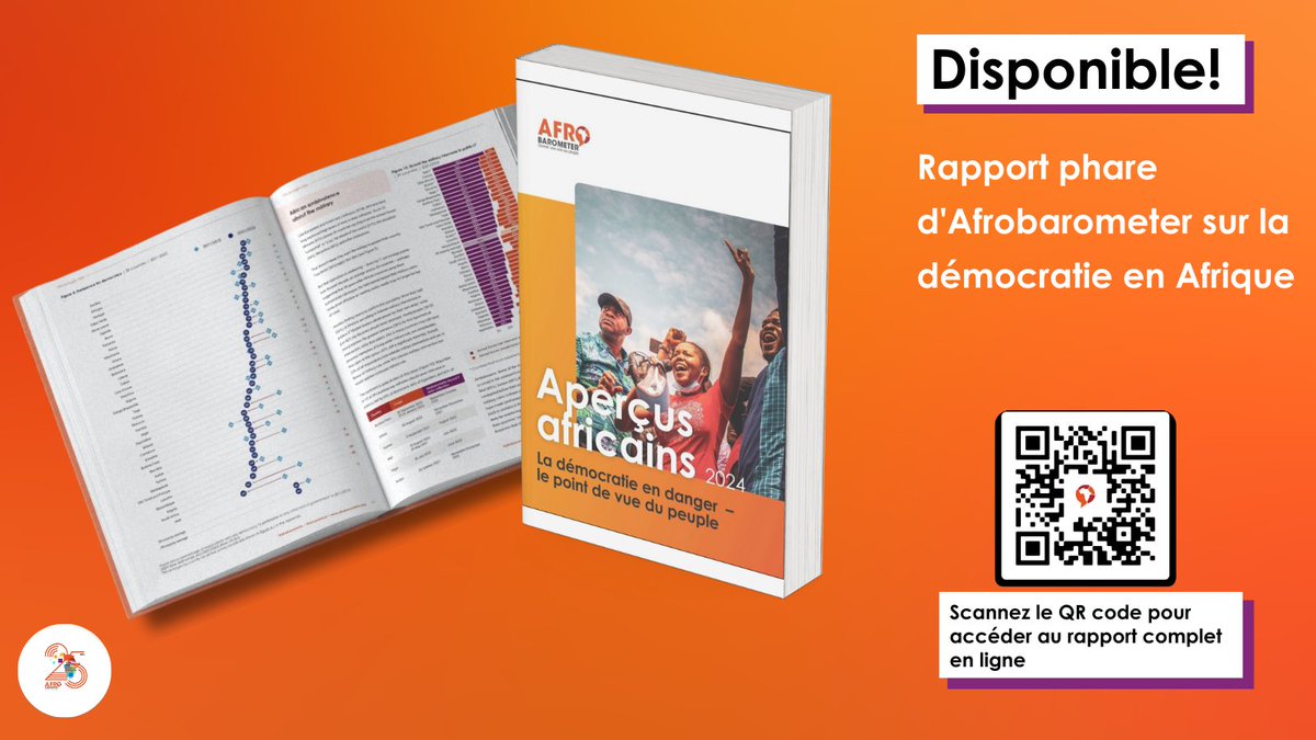 CIBLE_ETUDES's tweet photo. Le premier rapport phare d’@Afrobarometer montre que l’engagement des Africains en faveur de la démocratie est miné par de mauvaises performances politiques, mais reste résilient face aux échecs économiques :https://t.co/Oi5SSPSb6U 
#AfricanInsights2024 #VoicesAfrica https://t.co/IOfa8tOpbo