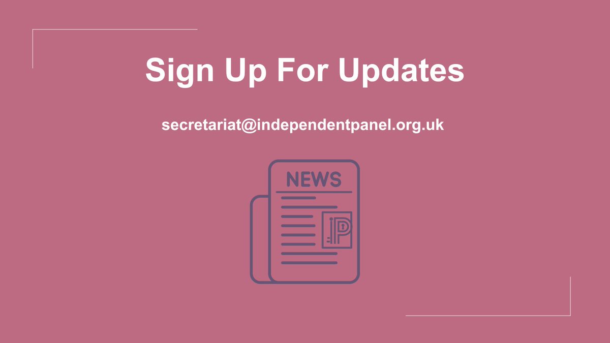 Truth Recovery Independent Panel (@truthpanel_ni) on Twitter photo Do you want to receive updates about what the Independent Panel is working on?
Contact us at: secretariat@independentpanel.org.uk to be added to our mailing list.
#SeekingTheTruth Do you want to receive updates about what the Independent Panel is working on?
Contact us at: secretariat@independentpanel.org.uk to be added to our mailing list.
#SeekingTheTruth