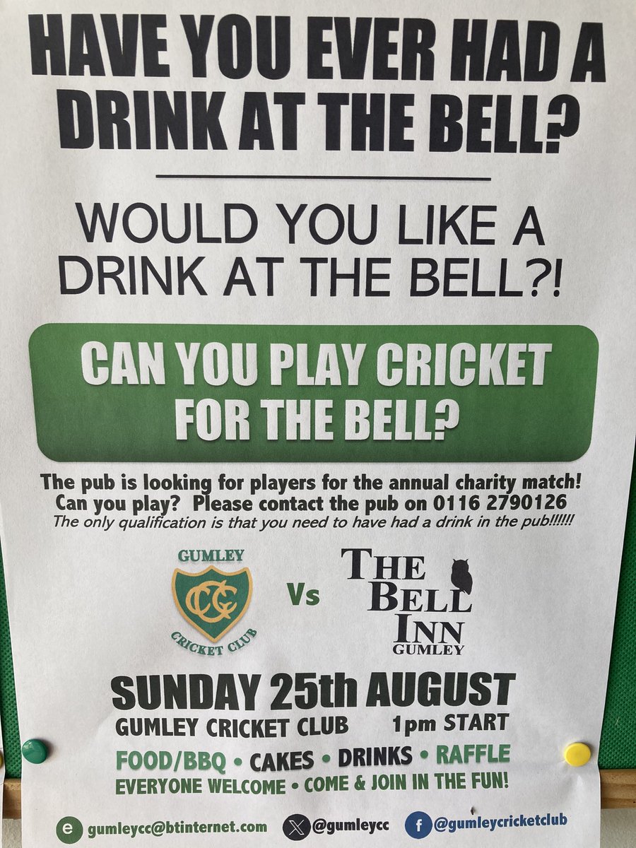 K2 RECOVERY (@k2recovery) on Twitter photo Charity fundraiser this Sunday, Aug 25th at <a href="/gumleycc/">Gumley Cricket Club</a> all are welcome, come have a burger and a beer and watch some cricket at the home of English village cricket Charity fundraiser this Sunday, Aug 25th at <a href="/gumleycc/">Gumley Cricket Club</a> all are welcome, come have a burger and a beer and watch some cricket at the home of English village cricket