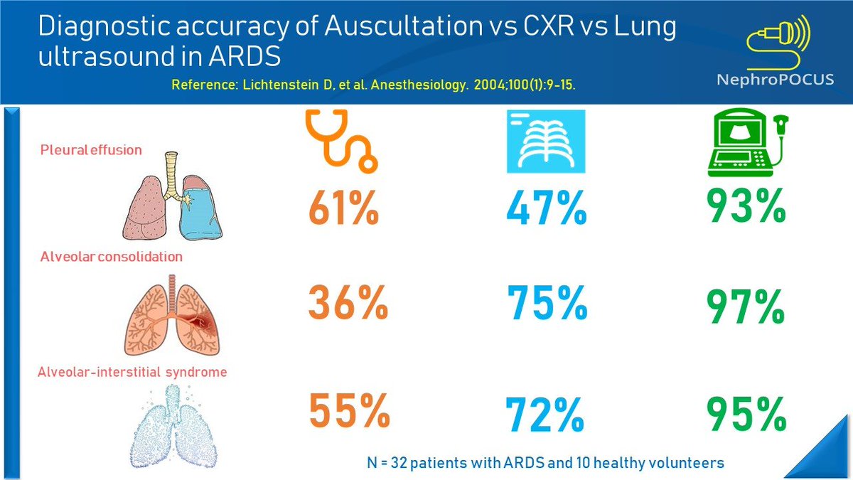 NephroP's tweet photo. The famous lung #POCUS study in #ARDS by Prof Lichtenstein’s group. https://t.co/O8165or1SQ