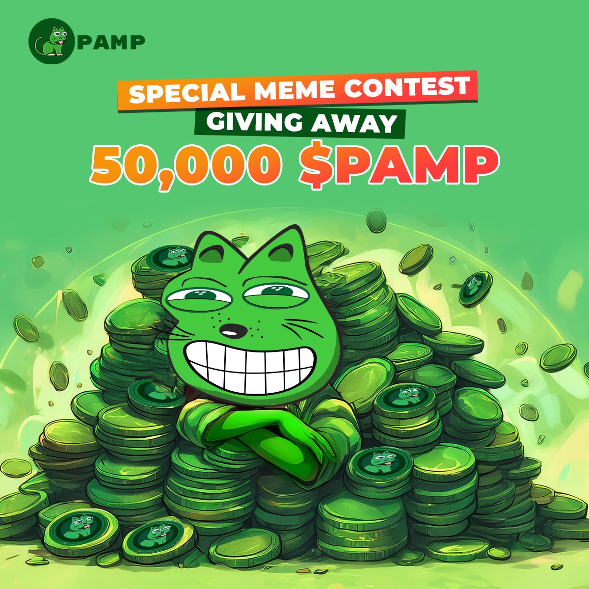 $PAMP (@pamp_cat) on Twitter photo ๐ Join the Special Meme Contest!
1๏ธโฃ Follow @Pamp_cat
2๏ธโฃ Like and Repost this tweet
3๏ธโฃ Create a meme including <a href="/pamp_cat/">$PAMP</a> and "#PAMPToken" in your tweet
๐
End date: August 29, 23:59 UTC
๐ Prize: 50,000 $PAMP
Top 1 - 3: 10,000 $PAMP/each
Top 4 - 10: 3,000 $PAMP/each ๐ Join the Special Meme Contest!
1๏ธโฃ Follow @Pamp_cat
2๏ธโฃ Like and Repost this tweet
3๏ธโฃ Create a meme including <a href="/pamp_cat/">$PAMP</a> and "#PAMPToken" in your tweet
๐
End date: August 29, 23:59 UTC
๐ Prize: 50,000 $PAMP
Top 1 - 3: 10,000 $PAMP/each
Top 4 - 10: 3,000 $PAMP/each