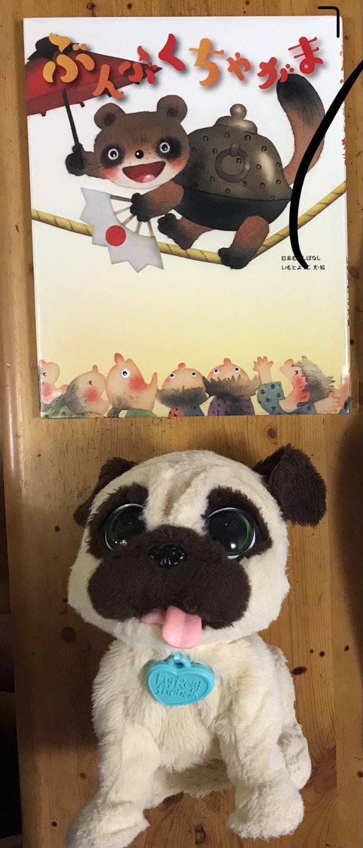 hG18aNFxwuF2Qbw's tweet image. いもとようこ最新絵本のぶんぶくちゃがま。分福茶釜は群馬の民話って知ってました。可愛さあり愉快あり笑いあり涙ありの楽しい昔話絵本です。皆さんもぜひ読んでほしいですね。この表紙のたぬきは、うちのパグちゃんそっくりで可愛い！
＃ぶんぶくちゃがま
＃いもとようこ
＃分福茶釜
＃群馬県
#貍