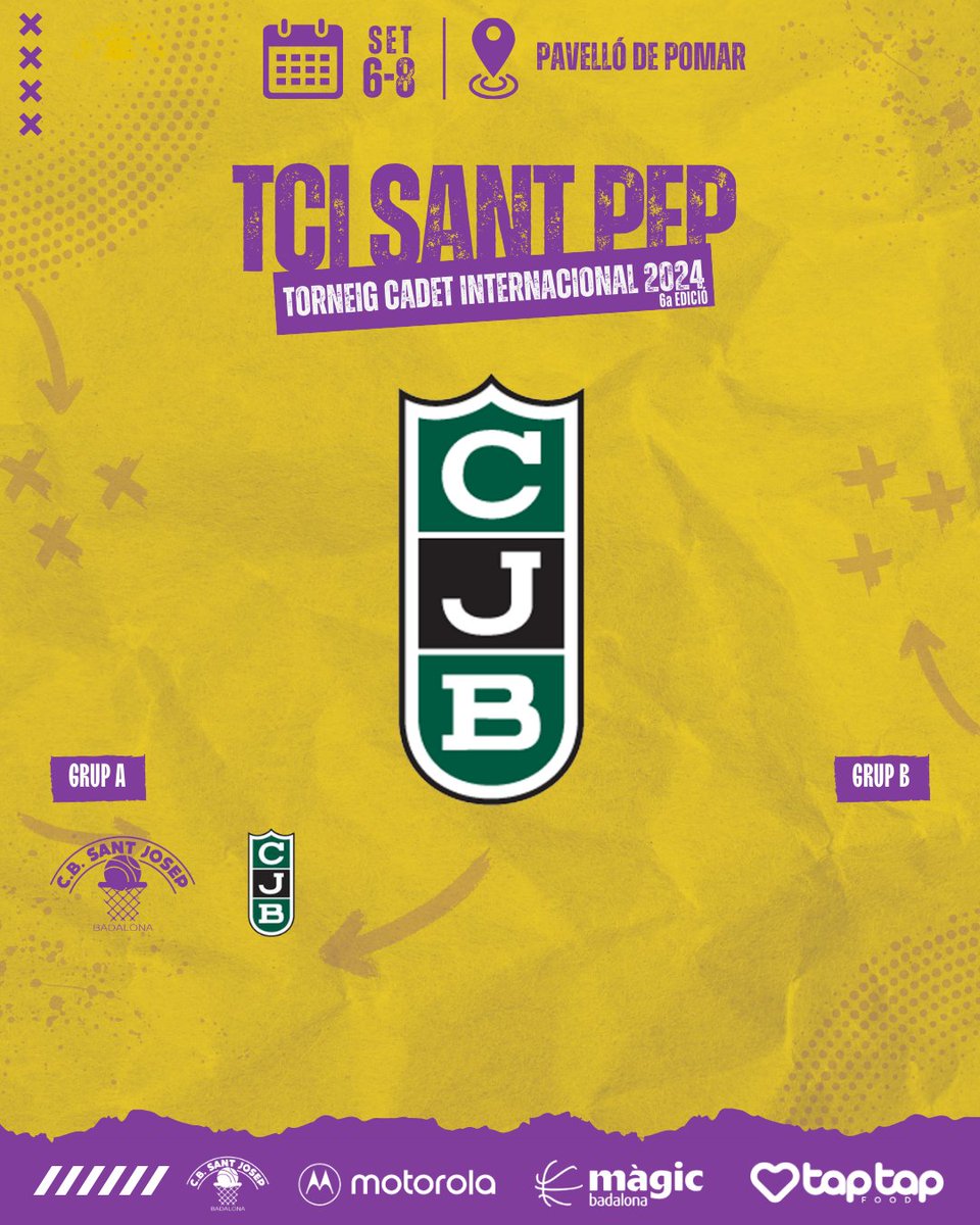 🚨 EQUIPS PARTICIPANTS TCI SANT PEP 2024 🚨

El Club Joventut de Badalona, club ACB de formació per excel·lència, participa un cop més en el TCI, en el Grup A.
1/2