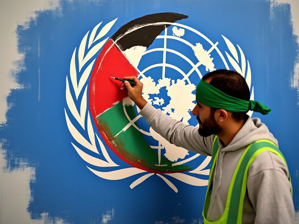 SuissD's tweet photo. When I proposed a UN logo redesign, AI generated a modern, interconnected interpretation, reflecting global complexity and shifting dynamics. https://t.co/XV0fZmJL8q