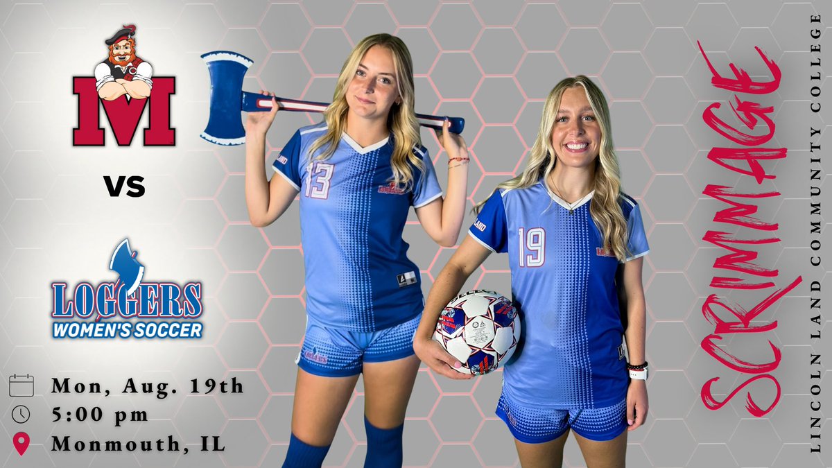 🪓⚽️ Game Day
🗓️ Mon, August 19th
🆚 Monmouth College
⏰ 5:00PM
📍Monmouth, IL
📺 No livestream
#TheLand #RollLogs #ChopOn
