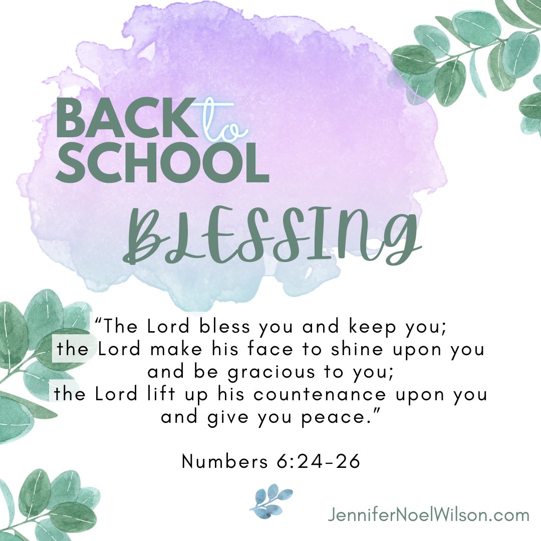 A Back to School Blessing to say over your child when they leave in the morning. 

#backtoschool #blessing