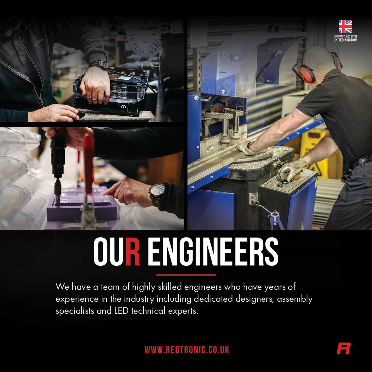 We believe that innovation from concept to completion is the key to success, and we have made it our mission to deliver exactly that. Everything takes place at our UK-based facilities, so you can trust that you’re getting the best quality possible.

redtronic.co.uk