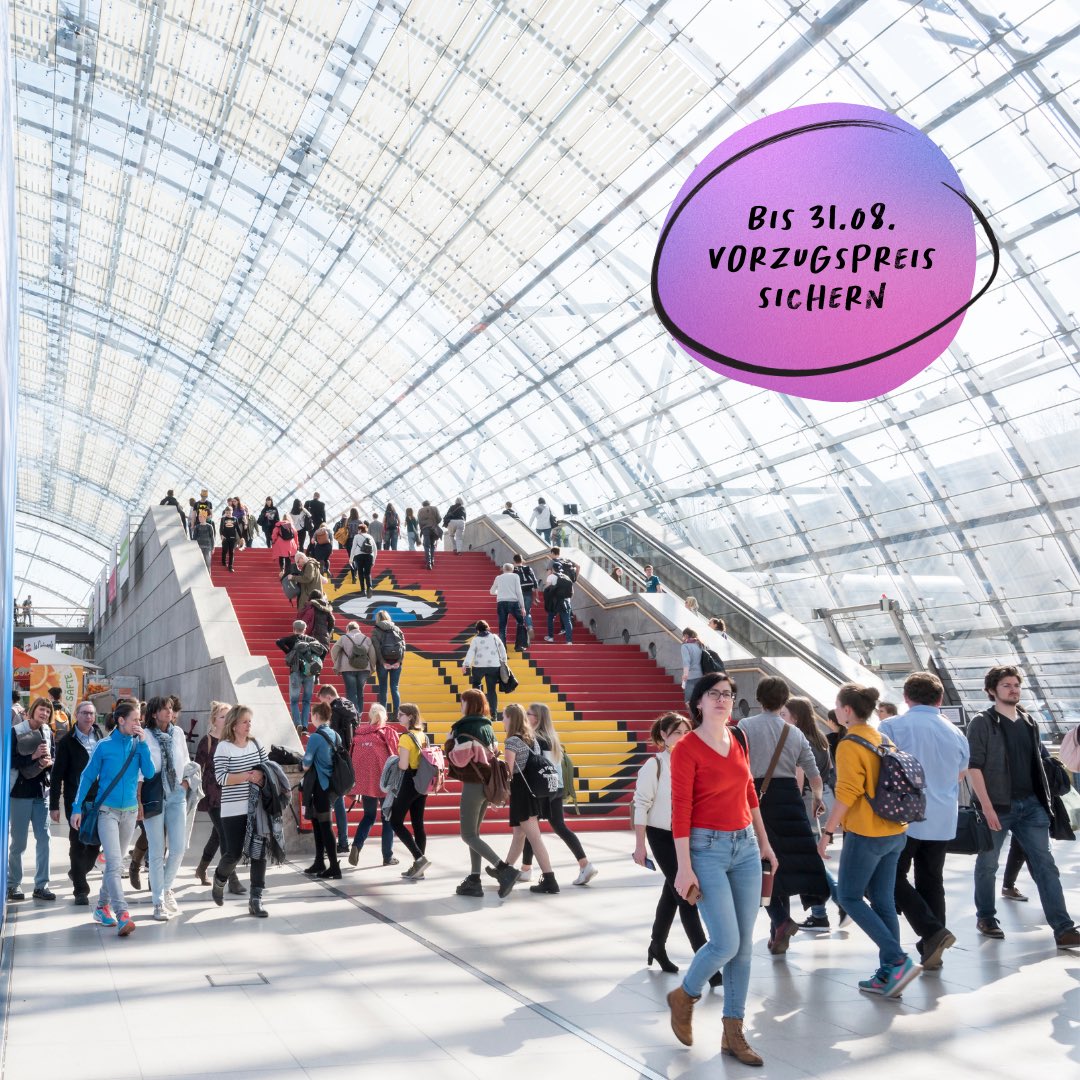 Die Registrierung für die #LBM25 ist geöffnet und es lohnt sich, jetzt schnell zu sein. Nur noch bis 31. August könnt ihr bei eurer Anmeldung als Aussteller:in vom Vorzugspreis profitieren! Das kann bis zu 10% günstiger sein.

leipziger-buchmesse.de/ausstellen