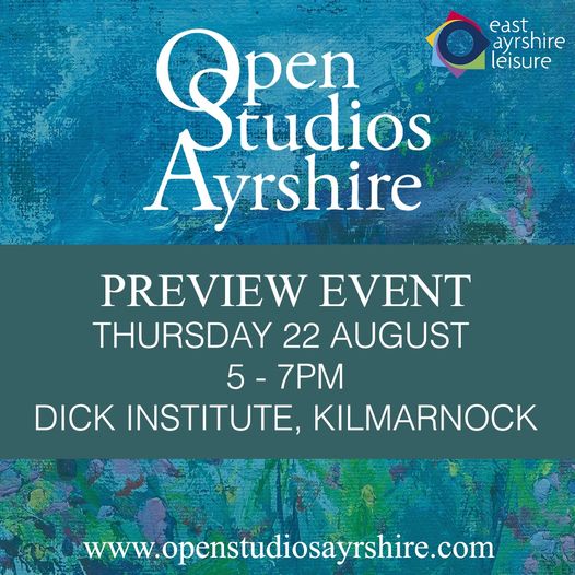 All welcome this Thursday 5pm for the Open Studios Ayrshire Meet The Makers Preview Event!
Enjoy wonderful artwork, refreshments and chat with the artists and makers of Open Studios Ayrshire... under one roof for one evening only!  
openstudiosayrshire.com