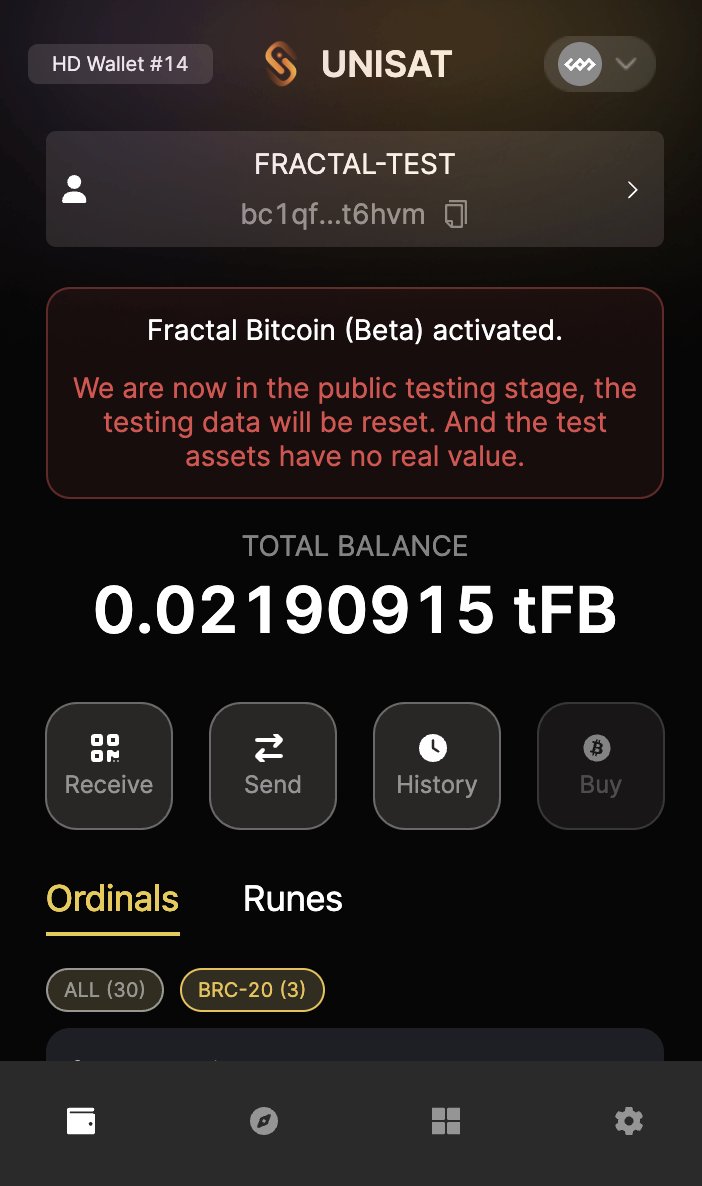 unisat_wallet's tweet photo. 📢#UniSat Extension Wallet Release v1.4.5

We’re thrilled to announce that #UniSat has been updated to better support the Fractal Bitcoin Testnet! 🚀In this latest version, the UniSat extension now includes the Fractal Bitcoin Testnet, making it easier for you to participate in the testing phase.

Additionally, we’ve rolled out some exciting UI improvements to make your experience even smoother! The latest update brings a fresh look and feel to the homepage, network switching, and the signature page. 🌟

We invite you to update your UniSat extension to v1.4.5 and explore these new improvements today.
✨

For More Details👇
https://t.co/2YbNvFKwXq