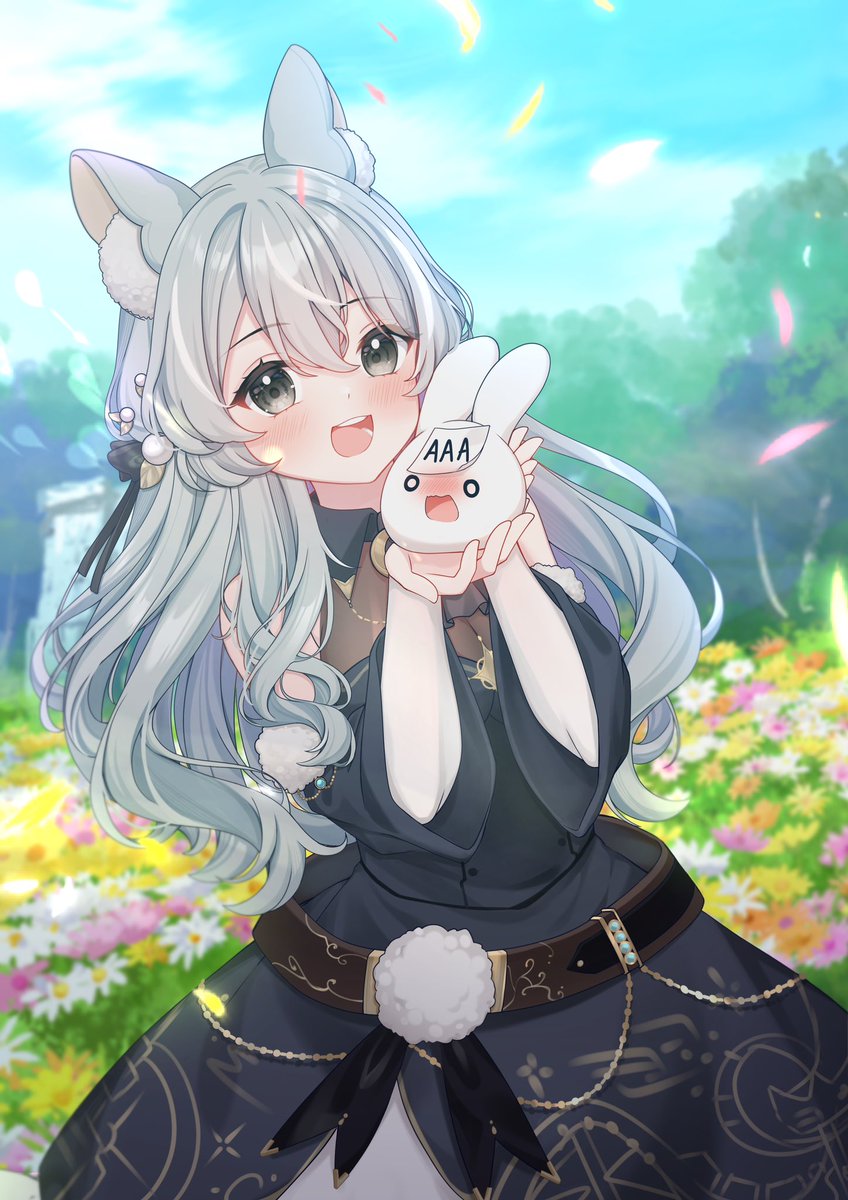 sashimyth's tweet image. @BaksoAchii : “Satu titik dua koma, pio cantik chiya yang punyaa UwU” 
#FioCleArt 🐰🎶