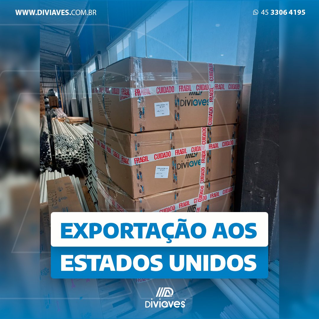 Mais uma remessa de produtos Diviaves rumo ao Estados Unidos.
Diviaves, a original!