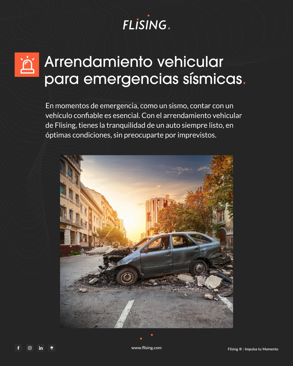 Flising_mx's tweet image. 🚗🔒 Tu tranquilidad en movimiento: Arrendamiento vehicular para emergencias sísmicas.

Asegura la movilidad y protección de tu familia. ¡Conoce nuestras opciones de arrendamiento y mantente preparado! 👨‍👩‍👧‍👦

flising.com/arrendamiento-…
