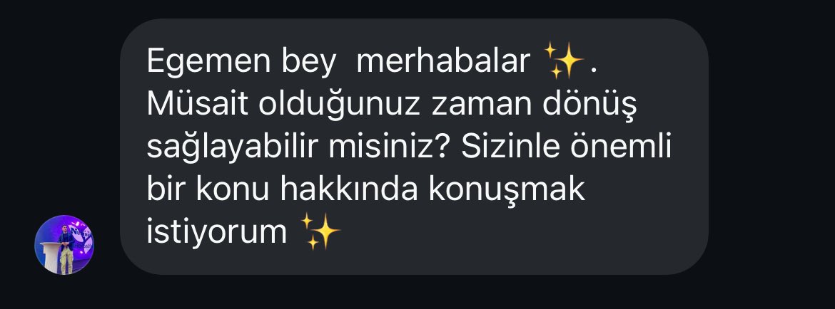 Egemen bey merhabalar✨