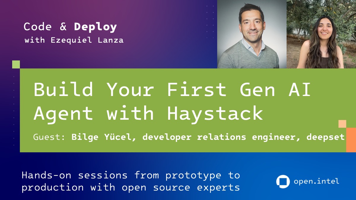 👋 Join Intel's <a href="/eze_lanza/">Eze Lanza</a> and deepset's <a href="/bilgeycl/">Bilge</a> on LinkedIn August 20th at NOON EST to learn how to build a chatbot with Haystack that can provide instant, accurate responses to your customer's questions in real-time. #GenAI #RAG #AI Register now: intel.ly/4cuYTAv