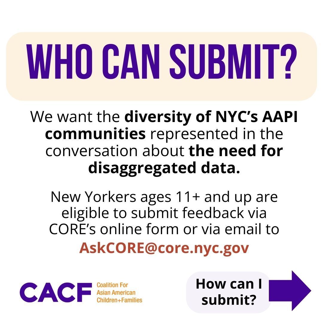 UnivSettlement's tweet photo. As a member of CACF's Invisible No More campaign, we are urging @racialequitynyc to require NYC agencies to report demographic data by ethnicity, with a focus on disaggregating data for Asian populations.
 
To add your voice to the conversation, visit https://t.co/MDcyXPvy9h https://t.co/5JluOdi1ti