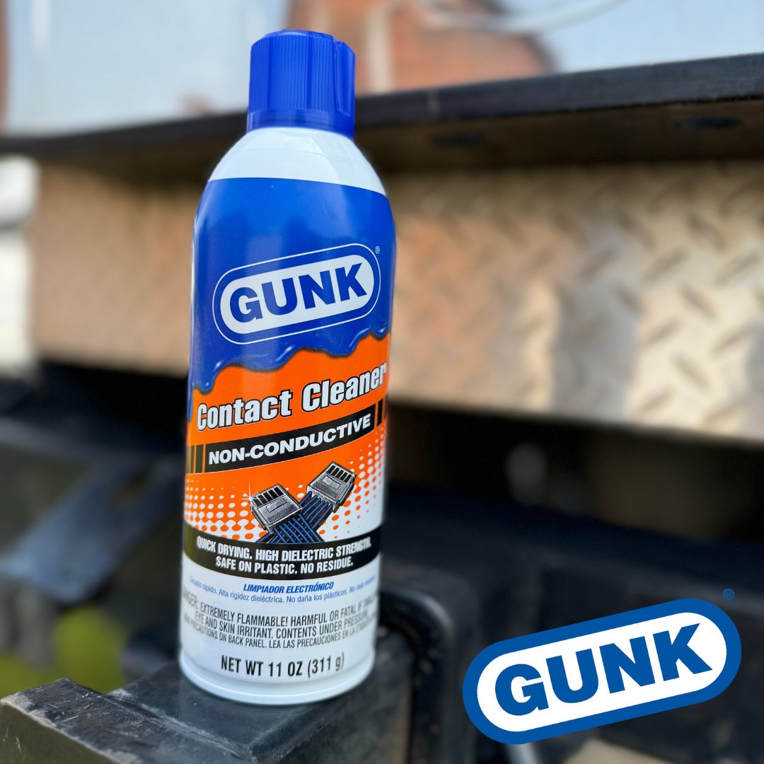 Have some electrical equipment in need of some TLC? Our Non-Conductive Contact Cleaner will help ensure that dust, dirt, and grease are nowhere to be found! #gunktough #contactcleaner #diy