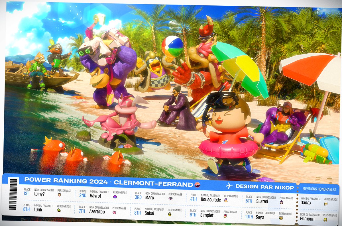 🙋 : Un billet pour Clermont-Ferrand, destination Camping Paradis s'il vous plait ✈️⛺️ 

Voici le Power Ranking pour la période Janvier - Juin 2024. 

Vous avez mérité de vous reposer chers joueurs ☀️ 

Merci à <a href="/Nixop/">R-B | Nixop</a> pour son travail 👌