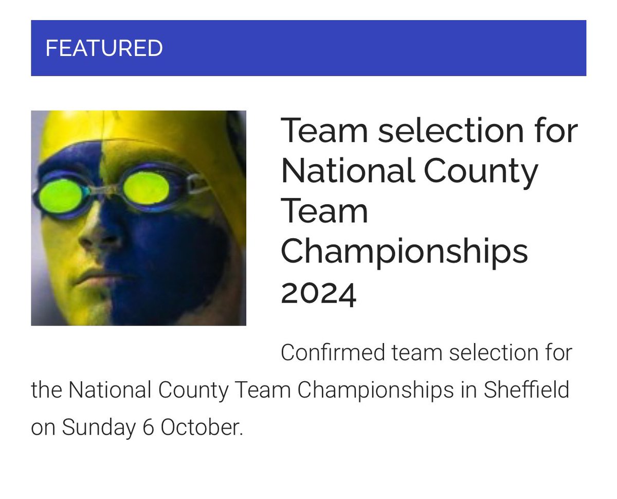 Congratulations to those Surrey swimmers selected to represent the county in the inter-county teams competition at Ponds Forge on Sunday 6th October 2024. See Surrey swimming website for details