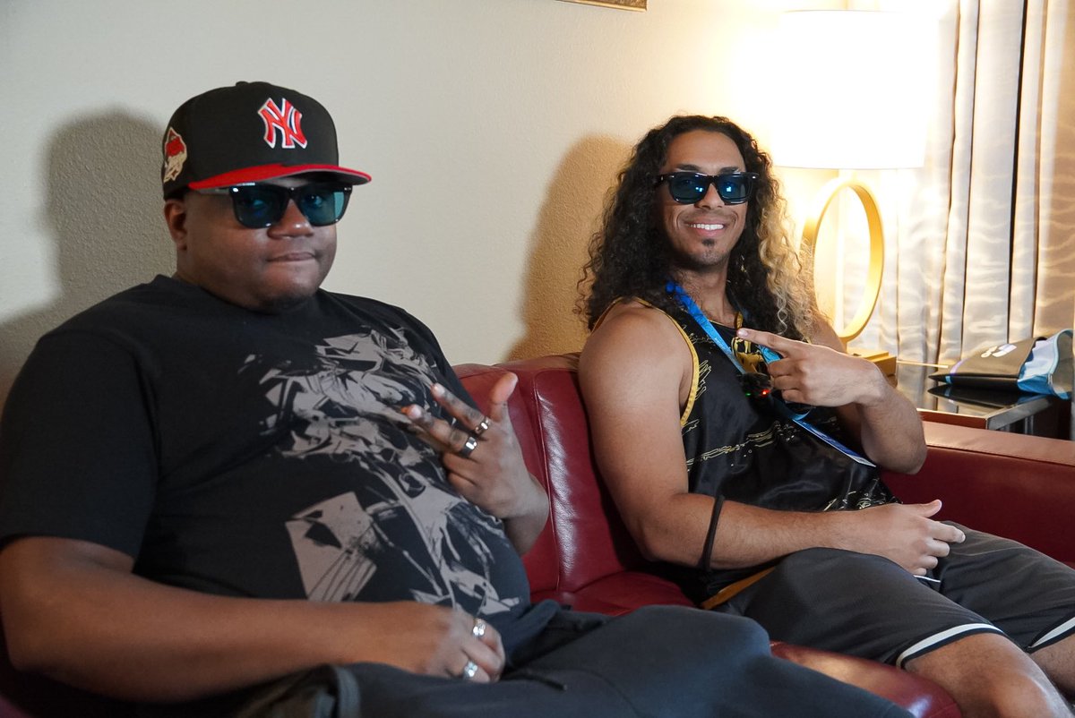 DynamikFocus's tweet image. We have pictures of @UchiGang making the rounds at #EVO2024. From chilling at the Capcom booth to playing Diesel Legacy, he was definitely doing some heavy content.

Also make sure to look up @TellemFGC for updates.