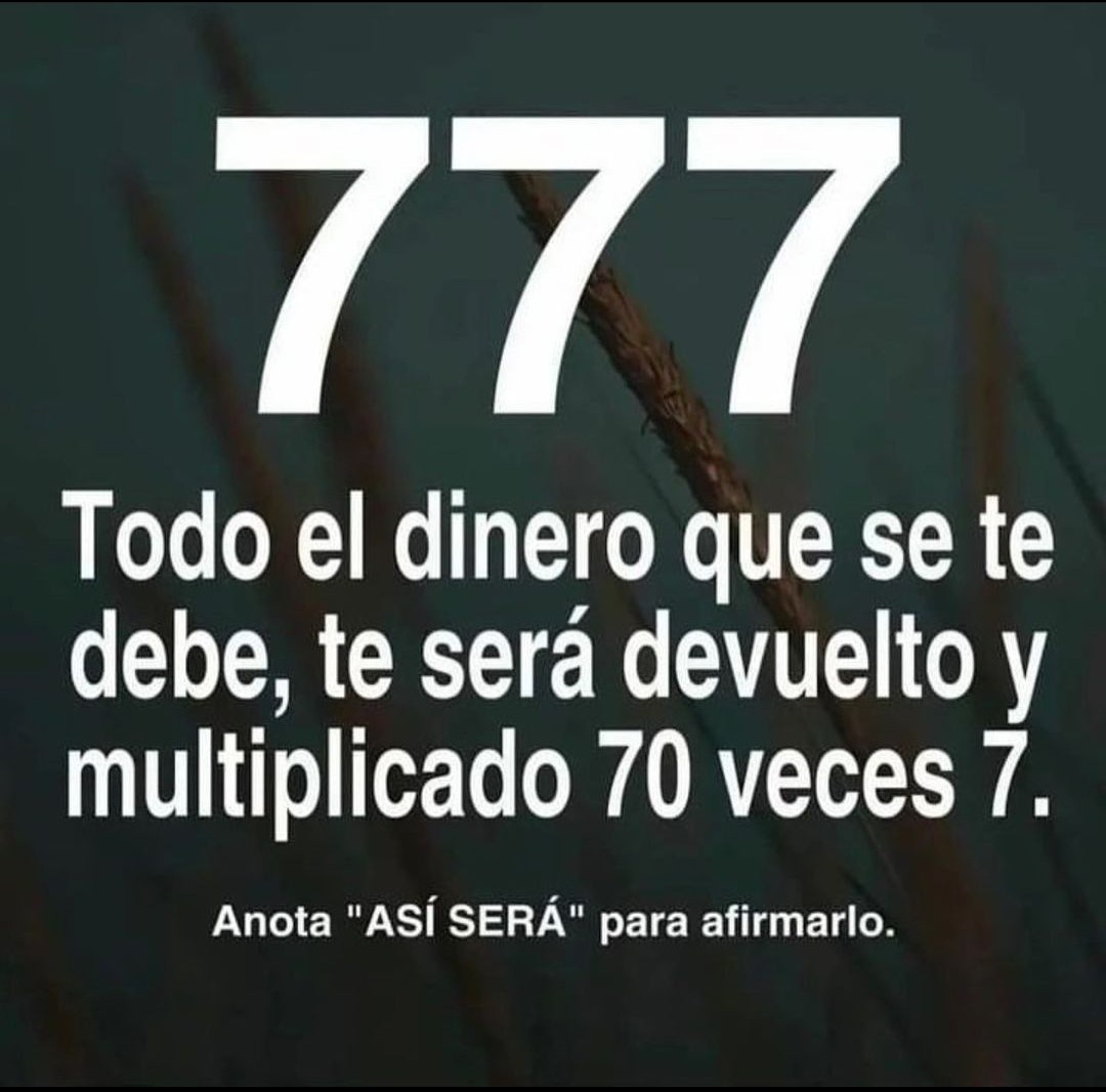 🌟✨Vibro en Abundancia✨🌟

✨💰Multiplicado 70 veces 7 💰✨

🙏💰Decreta: ASÍ ES💰🙏