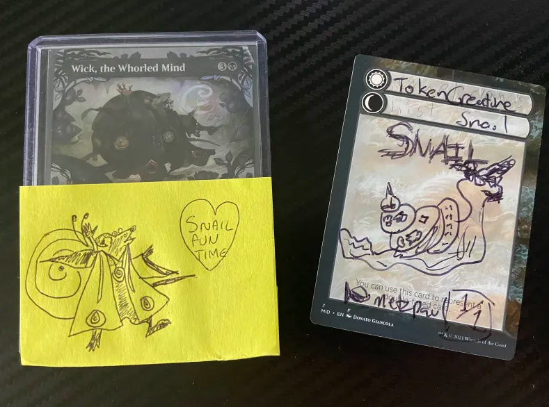 realCardsphere's tweet photo. One of the Cardsphere user has been begging for a foil showcase Wick, putting it up for 400% asking price over at Cardsphere.
He finally acquired the card along with a bonus from different Cardsphere user!
Keep your eyes peeled for highest offer at #cardsphere! https://t.co/Aifksu6Pp0