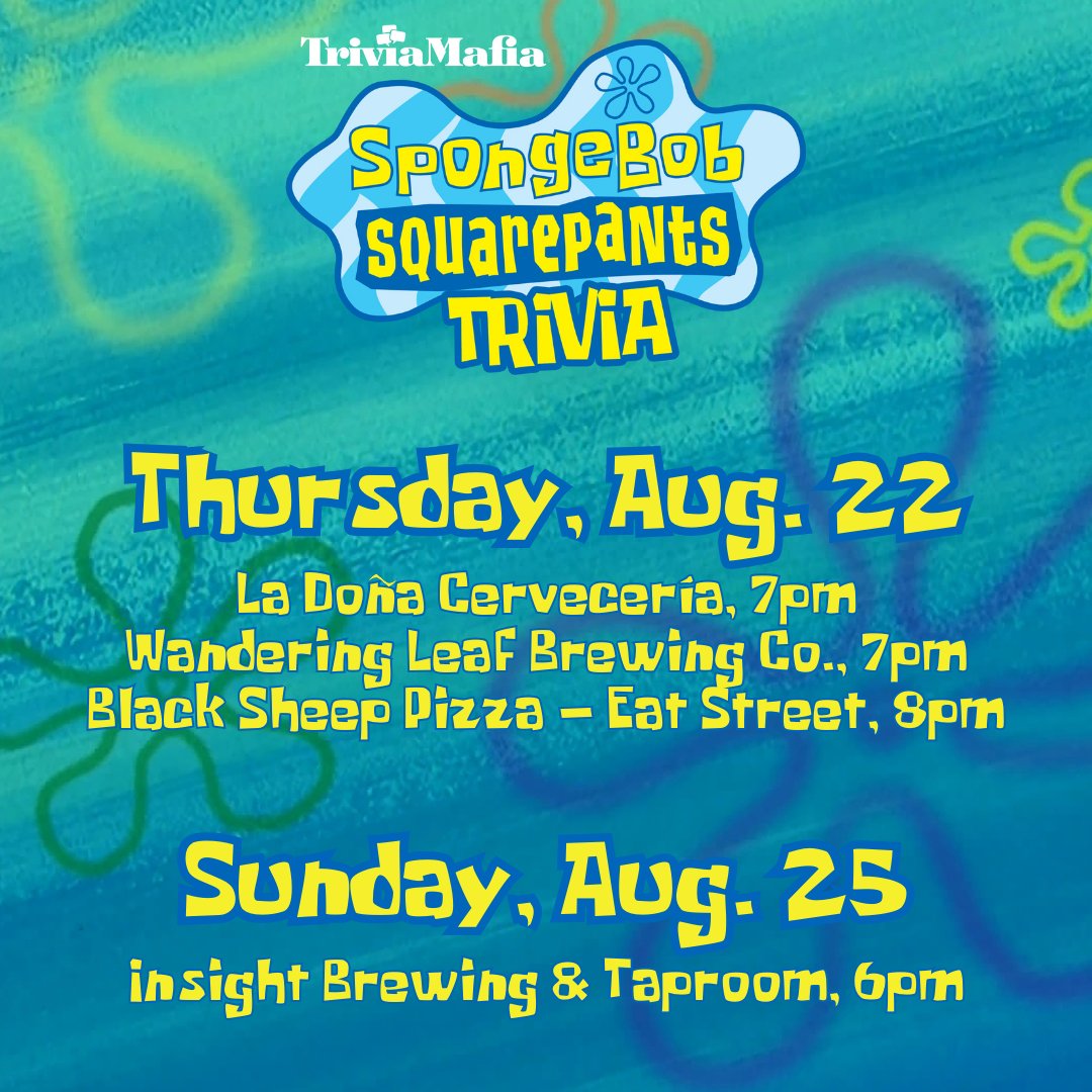 Thursday, Aug. 22 at <a href="/ladonacerveza/">La Doña Cervecería</a> at 7pm, <a href="/LeafBrewing/">Wandering Leaf Brewing Co.</a> at 7pm, or <a href="/blacksheeppizza/">Black Sheep Pizza</a> — Eat Street at 8pm; or Sunday, Aug. 25 at <a href="/InsightBrewing/">Insight Brewing</a> at 6pm.
