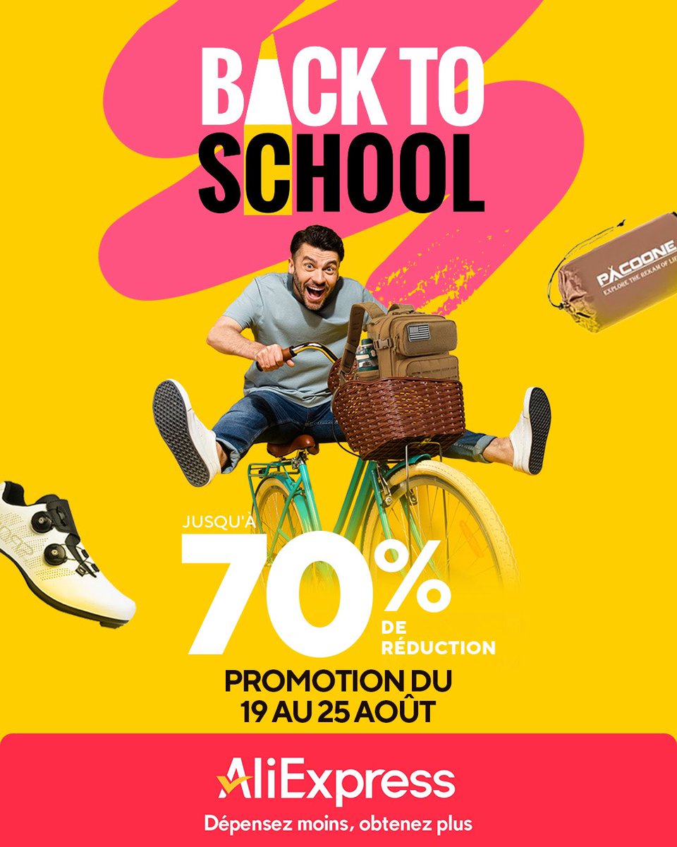 Nous savons que le retour à la routine est imminent, mais nous sommes là pour le rendre un peu meilleur ! 🎉 Jusqu'à 70 % de réduction et livraison/retour gratuits du 19 au 25 août ! 🚚 Certains articles sont expédiés en 3 à 5 jours ! 📦 Achetez maintenant ! #BigSale #UpTo70Off
