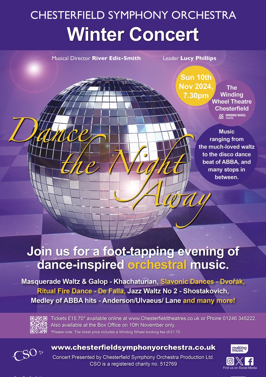 Tickets now available for our next concert <a href="/Cfieldtheatres/">ChesterfieldTheatres</a> it's gonna be a great concert <a href="/derbyshireprom1/">DerbyshirePromotions</a> <a href="/chesterfielduk/">Chesterfield</a> #orchestra #chesterfield #windingwheel #livemusic