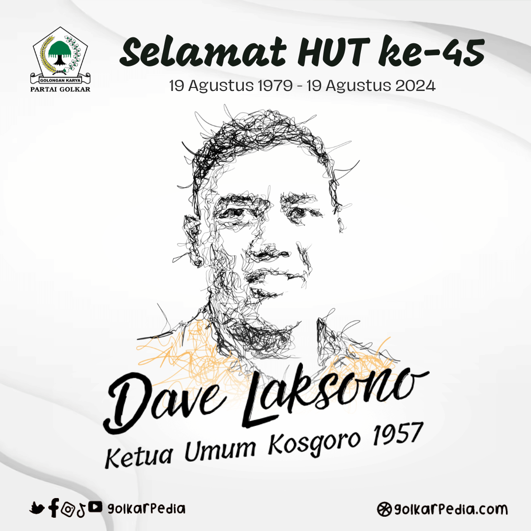 #GolkarSolid (@golkarpedia) on Twitter photo Segenap Kader Muda Partai Golkar dan Redaksi Golkarpedia Mengucapkan:
Selamat HUT Ke-45
Dave Laksono <a href="/laksonodave/">Dave Laksono</a>
Ketua Umum PPK Kosgoro 1957
19 Agustus 1979 - 19 Agustus 2024
Doa Terbaik Dari Kami
Semoga Sehat Selalu
#partaigolkar #golkarindonesia
#agusgumiwang #golkarpedia Segenap Kader Muda Partai Golkar dan Redaksi Golkarpedia Mengucapkan:
Selamat HUT Ke-45
Dave Laksono <a href="/laksonodave/">Dave Laksono</a>
Ketua Umum PPK Kosgoro 1957
19 Agustus 1979 - 19 Agustus 2024
Doa Terbaik Dari Kami
Semoga Sehat Selalu
#partaigolkar #golkarindonesia
#agusgumiwang #golkarpedia