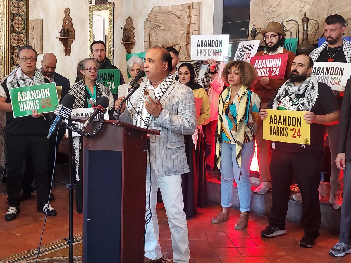 cmkshama's tweet photo. Riz Samad, Abandon Biden Washington:

I'm a lifetime Democrat who's abandoning Harris. I cannot support genocide, the slaughter of the Palestinian people. As a father and a grandfather, I can't watch anymore. The suffering has to stop. https://t.co/RKWWN9hPsg