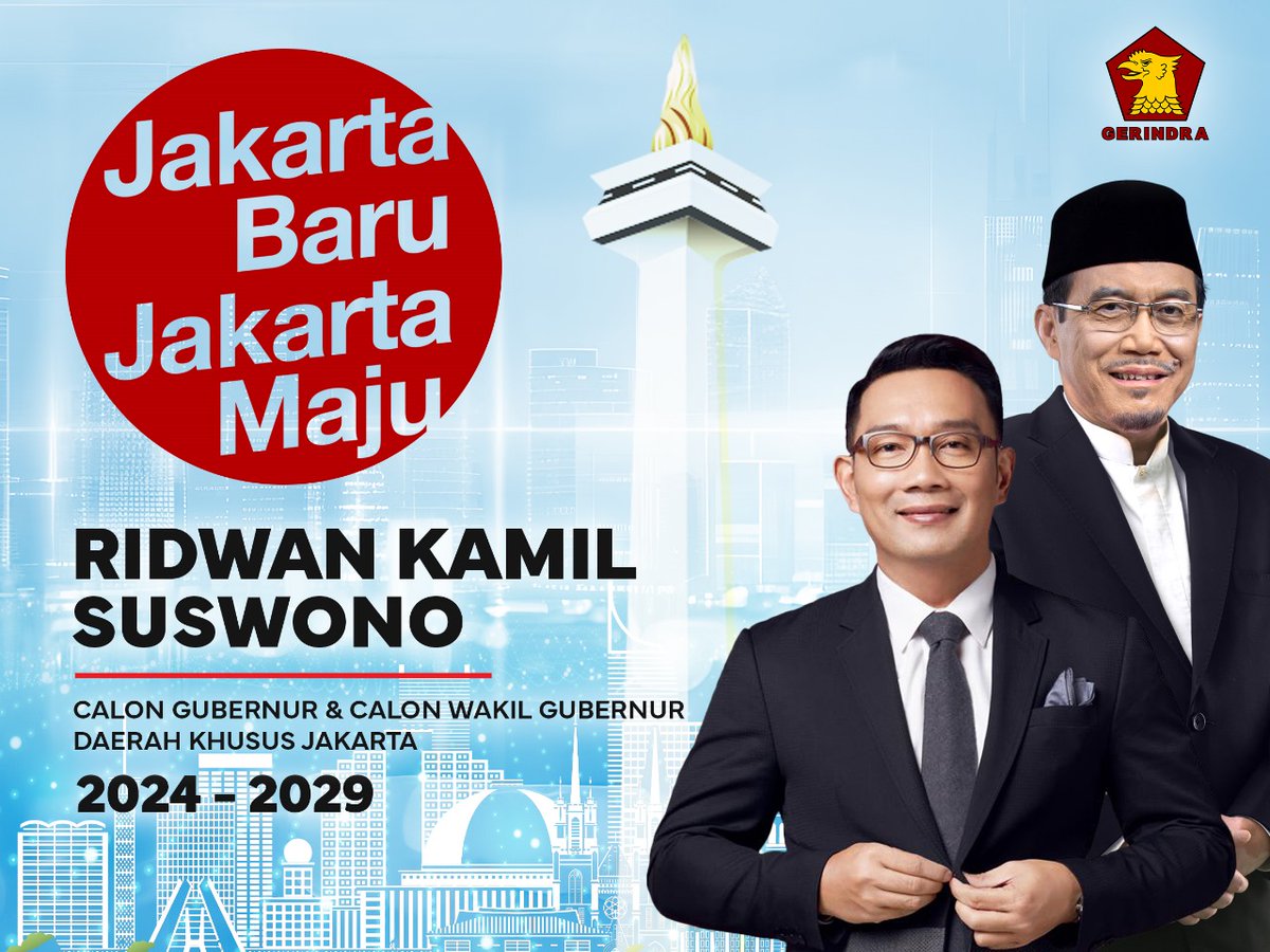 Gerindra's tweet photo. Mari bersatu untuk Jakarta Baru dan Maju! https://t.co/a9Qbwzu6C3