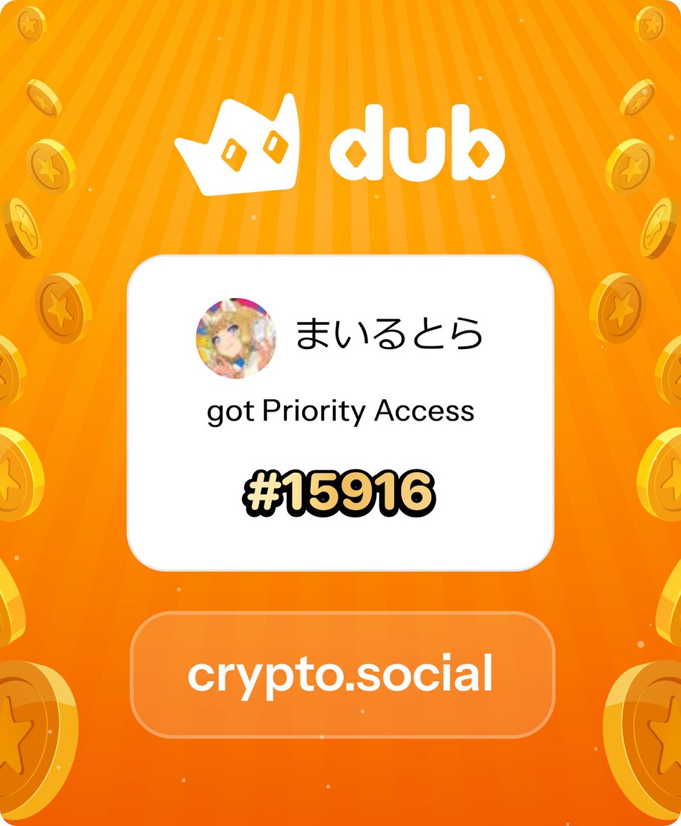 Miletra1's tweet photo. I just got Priority Access to Dub! Let’s make memecoins PvE again. Get in early™. https://t.co/R1ckFbe3L5 https://t.co/FeJ28ZIaod