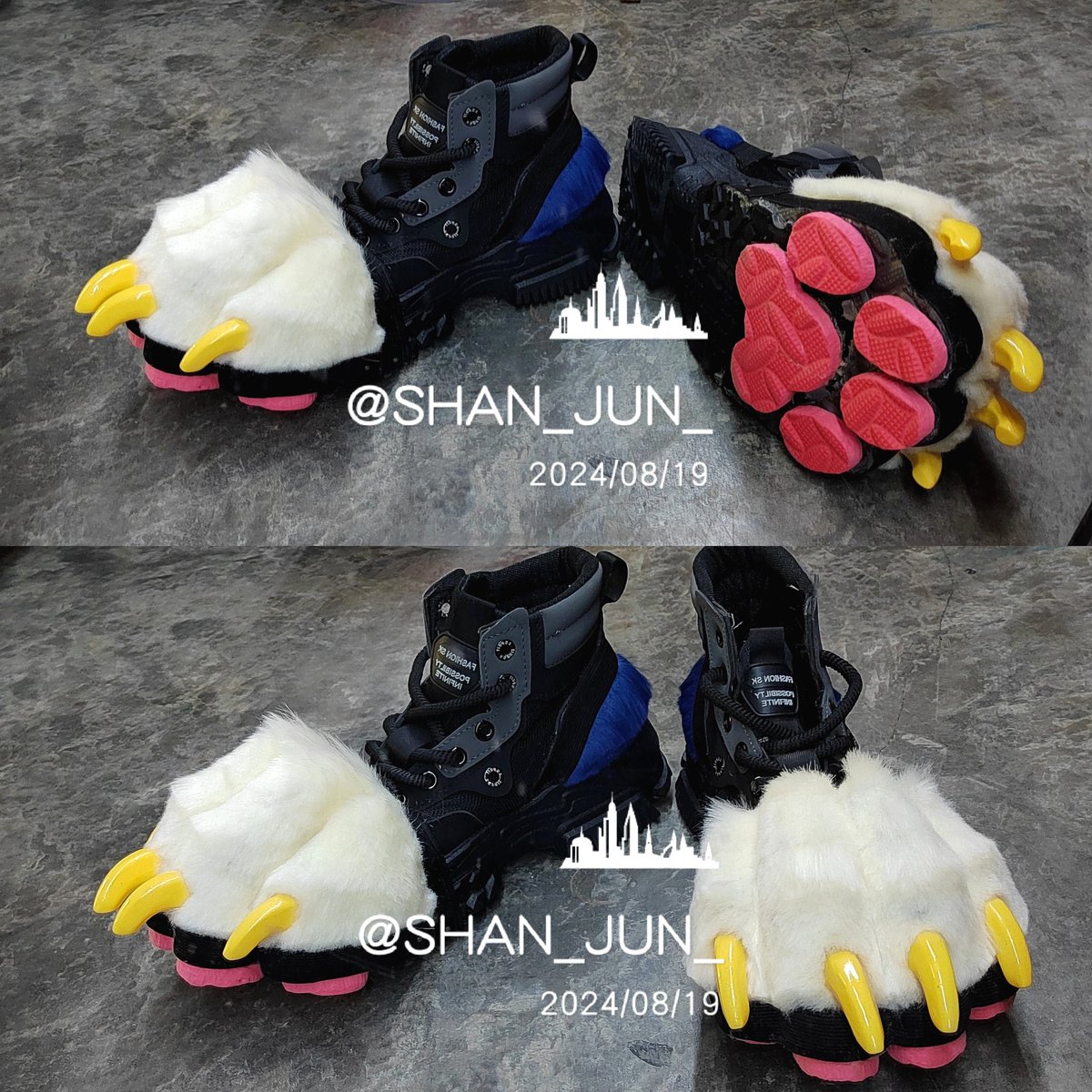 SHAN_JUN_'s tweet photo. Canine paw shoes.
#山君工坊 #pawsshoes #fursuit https://t.co/RLMyqIzC5Q