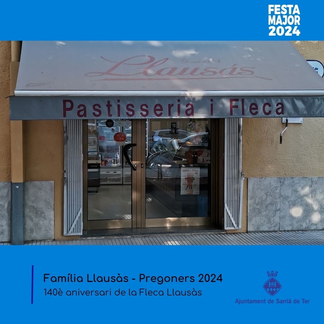 El pregó de Festa Major commemora el 140è aniversari de la Fleca Pastisseria Llausàs, un dels establiments més emblemàtics de Sarrià de Ter. També posa en valor la tasca de tots els negocis locals que donen vida al poble. Us esperem dijous a les 21h. #FestaMajorSarriàdeTer
