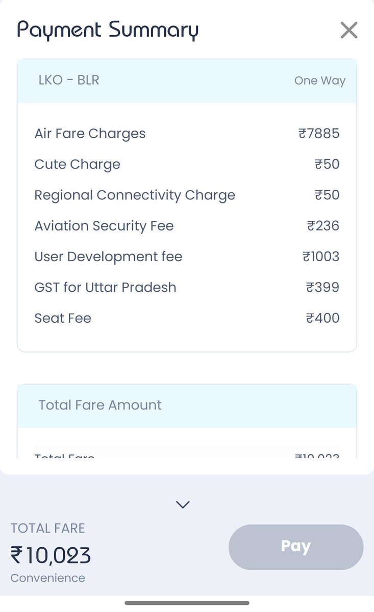 Dear <a href="/IndiGo6E/">IndiGo</a> , 

1. What is this 'Cute Fee'? Do you charge users for being cute? Or do you charge because you believe that your aeroplanes are cute?

2. What is this 'User Development Fee'? How do you develop me when I travel in your aeroplane?

3. What is this 'Aviation