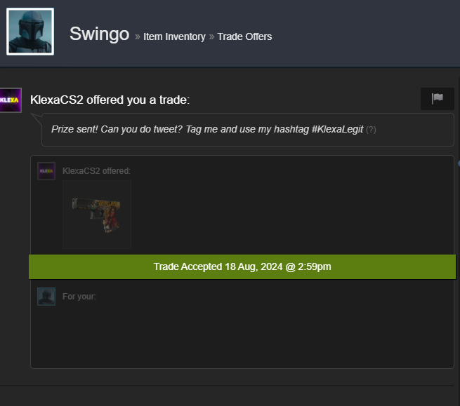 ty for the skin #KlexaLegit