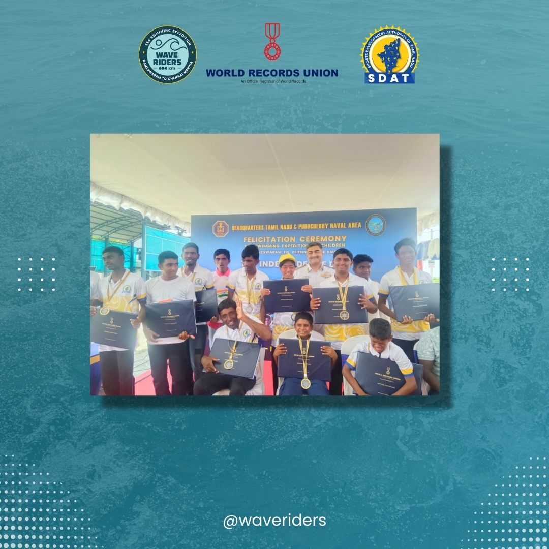 waveriders15's tweet photo. Thank you @IN_HQTNP for honoring our Wave Riders with such respect and thoughtful gift hampers! π Your support means everything to our 15 athletes who achieved the 604km record relay. #WaveRiders #RecordRelay #Gratitude https://t.co/9rOYhzuAIf