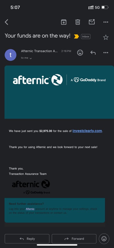 Afternic was fast this time, 
Here is the domain, hold time 10 months.