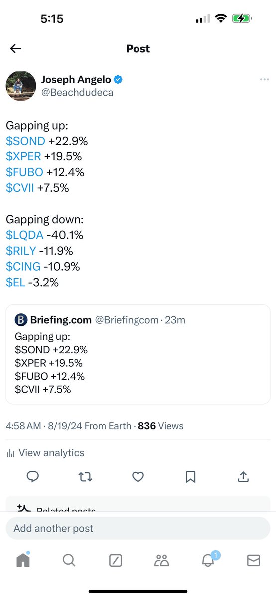 Beachdudeca's tweet photo. August 19 #Watchlist #MyFocus
$BOIL $YINN $TSLA $COIN
$SPXL $SOXL $TQQQ 🤔
$FUBO $ZIM
$GOVX $EBS $VRAX 💊
$NVDA $AMD $INTC $SMCI
$AAPL $GOOGL $MSFT $META $AMZN
$BABA $CLSK
$CCL $RCL $NCLH $CZR
$COPX $AA $TAN 📈
$NEM $SLV
$RILY $EL https://t.co/ZLHibI7Uxy