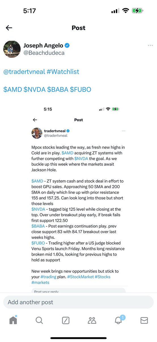Beachdudeca's tweet photo. August 19 #Watchlist #MyFocus
$BOIL $YINN $TSLA $COIN
$SPXL $SOXL $TQQQ 🤔
$FUBO $ZIM
$GOVX $EBS $VRAX 💊
$NVDA $AMD $INTC $SMCI
$AAPL $GOOGL $MSFT $META $AMZN
$BABA $CLSK
$CCL $RCL $NCLH $CZR
$COPX $AA $TAN 📈
$NEM $SLV
$RILY $EL https://t.co/ZLHibI7Uxy